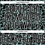 Custom Black Ice Blue-White Abstract Network Splash Sublimation Soccer Uniform Jersey