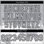 Custom Gray Black-White 3D Pattern Design Abstract Splash Grunge Art Authentic Baseball Jersey