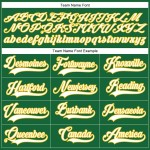 Custom Kelly Green White-Gold Hockey Lace Neck Jersey Custom Kelly Green White-Gold Hockey Lace Neck Jersey