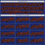 Custom Royal Black-Orange Authentic Two Tone Baseball Jersey