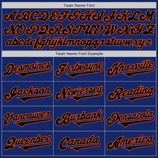 Custom Royal Black-Orange Authentic Two Tone Baseball Jersey