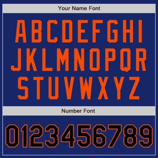 Custom Royal Black-Orange Authentic Two Tone Baseball Jersey