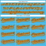 Custom Sky Blue Bay Orange US Navy Blue-Yellow 3D Pattern Design Champion Trophy Authentic Baseball Jersey