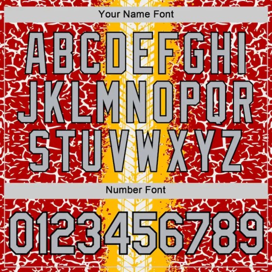 Custom Red Light Gray Gold-Black 3D Esports Performance T-Shirt