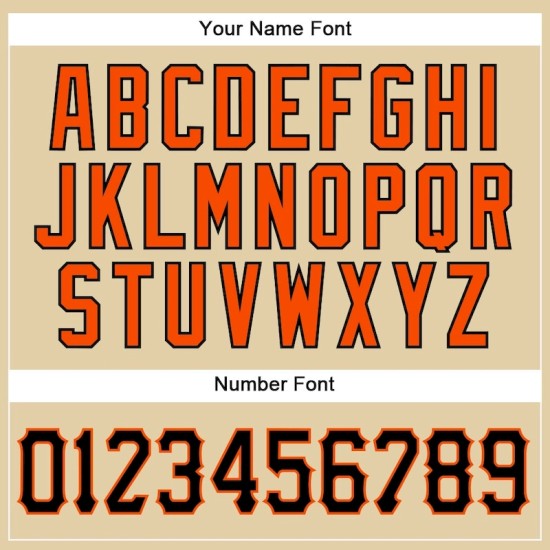 Custom Sand Black-Orange Authentic Baseball Jersey