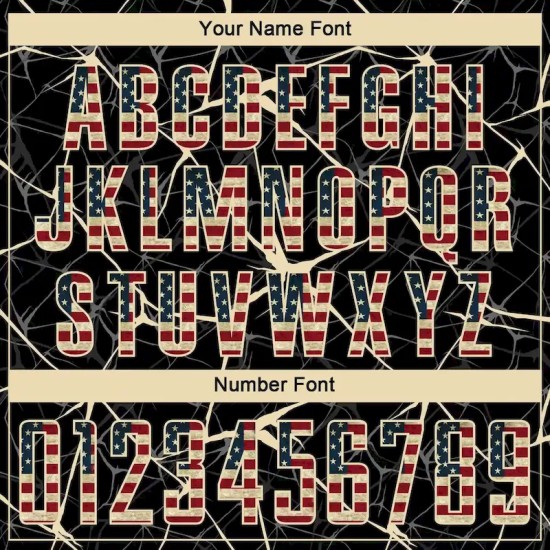 Custom Black Vintage USA Flag-City Cream Sublimation Soccer Uniform Jersey