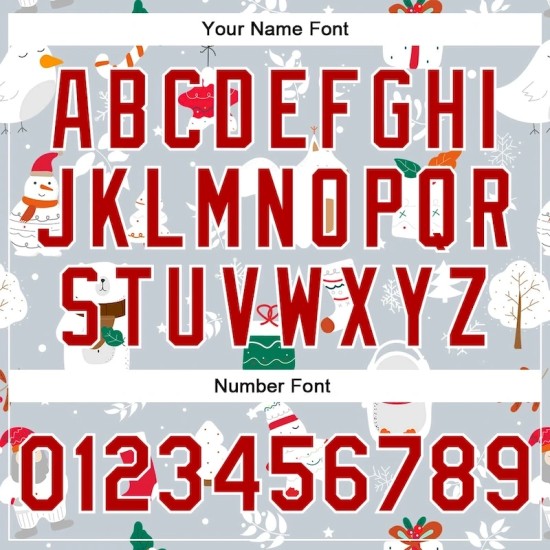 Custom Silver Red-White Christmas 3D Bomber Full-Snap Varsity Letterman Jacket Custom Silver Red-White Christmas 3D Bomber Full-Snap Varsity Letterman Jacket