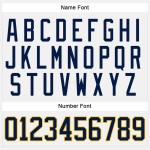 Custom White Navy-Gold Hockey Jersey