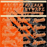 Custom Graffiti Pattern Orange Black-Cream Scratch 3D Bomber Full-Snap Varsity Letterman Jacket Custom Graffiti Pattern Orange Black-Cream Scratch 3D Bomber Full-Snap Varsity Letterman Jacket