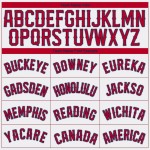 Custom White Red-Navy Authentic Baseball Jersey Custom White Red-Navy Authentic Baseball Jersey