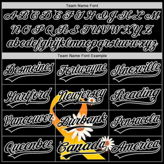 Custom Black Yellow-White 3D Childhood Cancer Gold Ribbon Authentic Baseball Jersey