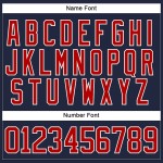Custom Navy Red-White Hockey Jersey