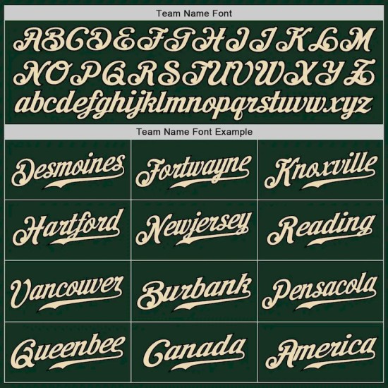 Custom Green Cream-Black Authentic Baseball Jersey