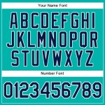 Custom Aqua White Pinstripe Navy Authentic Baseball Jersey