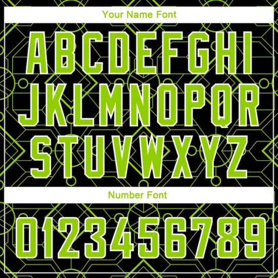 Custom Black Neon Green-White Geometric Shapes Authentic City Edition Basketball Jersey