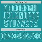 Custom White Teal 3D Pattern Design Gradient Style Twinkle Star Authentic Baseball Jersey