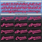 Custom Light Blue Pink-Black Authentic Fade Fashion Baseball Jersey