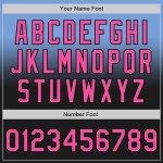 Custom Light Blue Pink-Black Authentic Fade Fashion Baseball Jersey